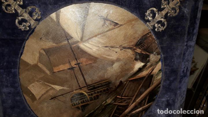 Arte: &Oacute;LEO ANTIGUO CON MARCO ORIGINAL - Foto 4