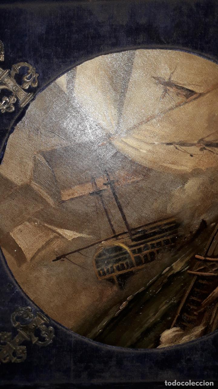 Arte: &Oacute;LEO ANTIGUO CON MARCO ORIGINAL - Foto 7