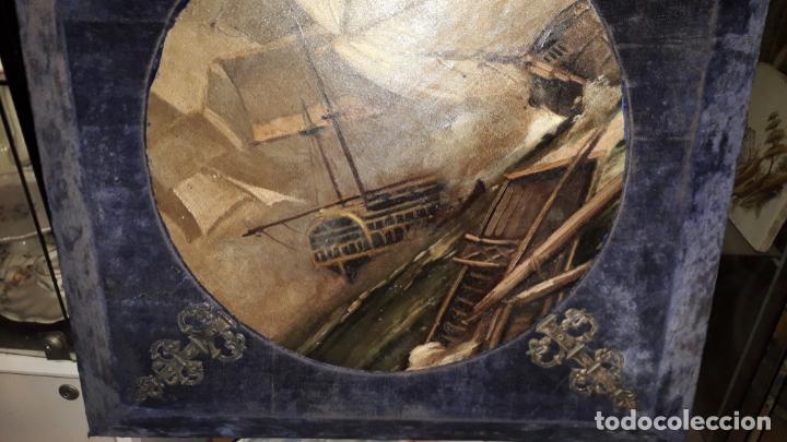 Arte: &Oacute;LEO ANTIGUO CON MARCO ORIGINAL - Foto 9