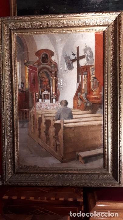 Arte: Interior. &Oacute;leo siglo XIX. - Foto 1