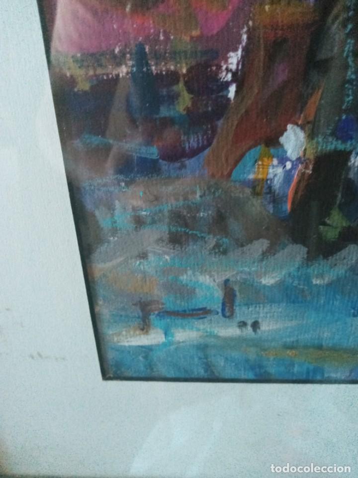 Arte: Feria del libro oleo sobre carto. - Foto 2