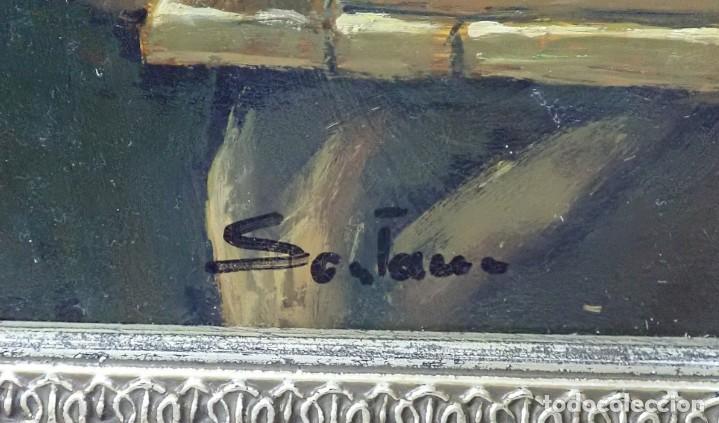 Arte: oleo sobre tabla firmado santana - Foto 4