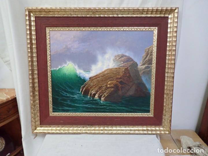 Kunst: &Oacute;leo sobre lienzo firma segura(marina)