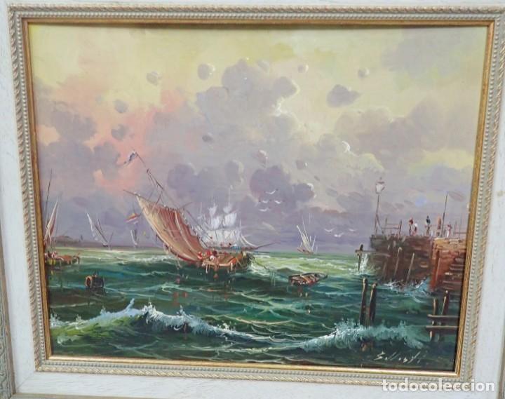 Arte: &Oacute;leo sobre lienzo firma a catalogar - Foto 2
