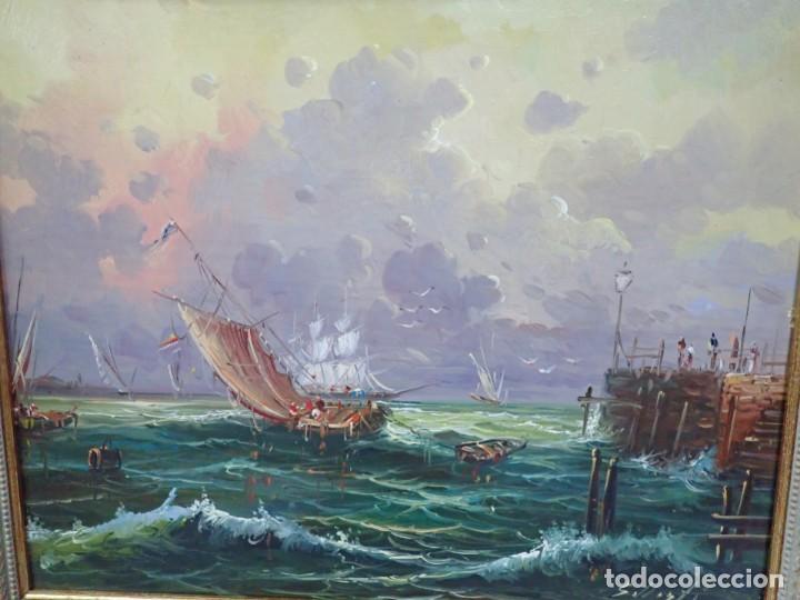 Arte: &Oacute;leo sobre lienzo firma a catalogar - Foto 3