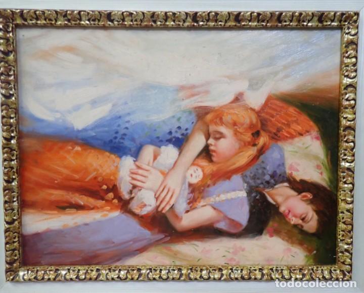 Arte: &Oacute;leo sobre tabla autor desconocido - Foto 4
