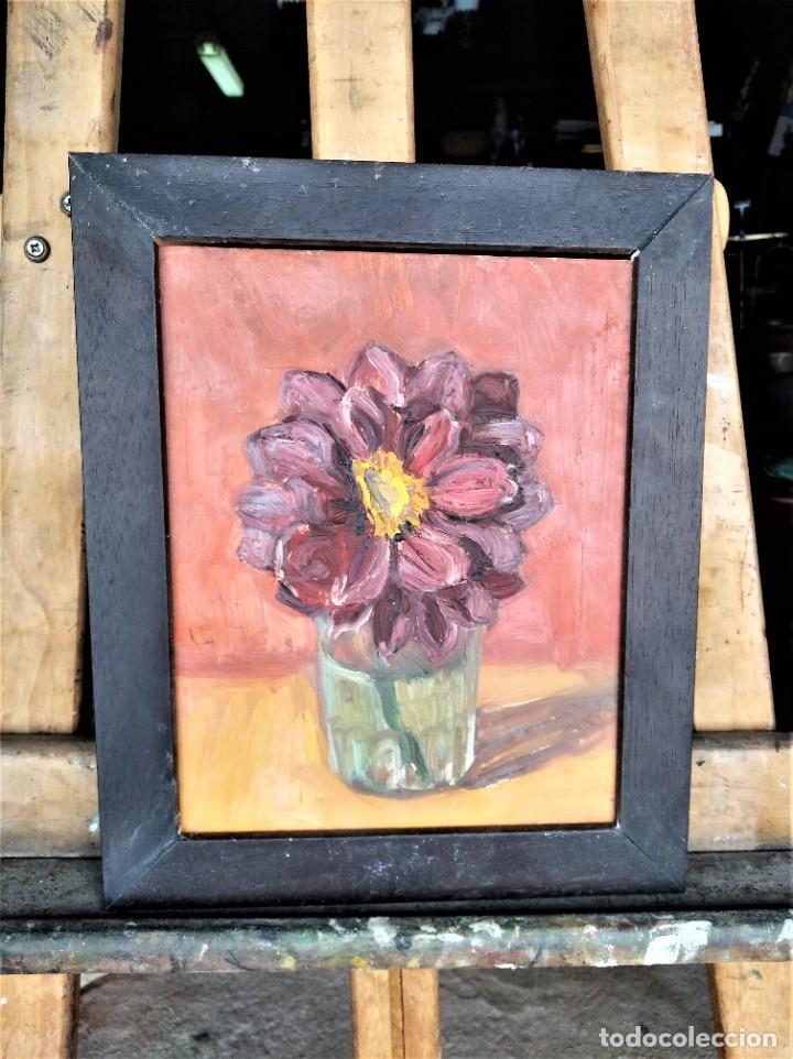 Arte: &Oacute;LEO SOBRE TABLEX- AN&Oacute;NIMO- FLOR - Foto 1