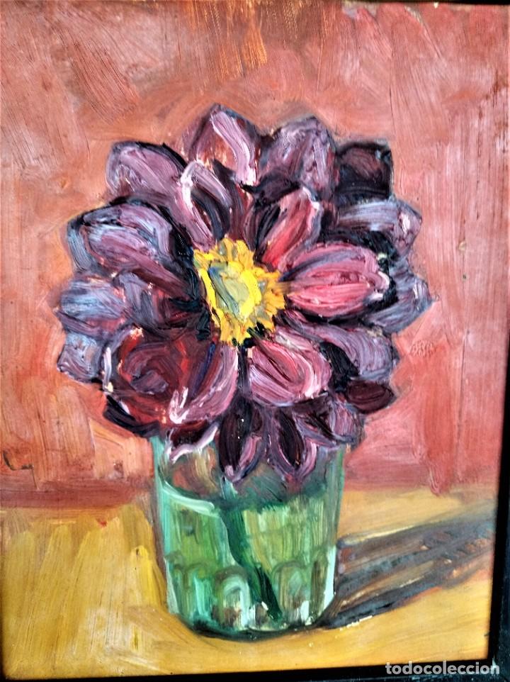 Arte: &Oacute;LEO SOBRE TABLEX- AN&Oacute;NIMO- FLOR - Foto 2