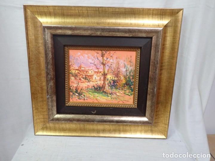 Arte: &Oacute;leo sobre lienzo firmado cuenca - Foto 1