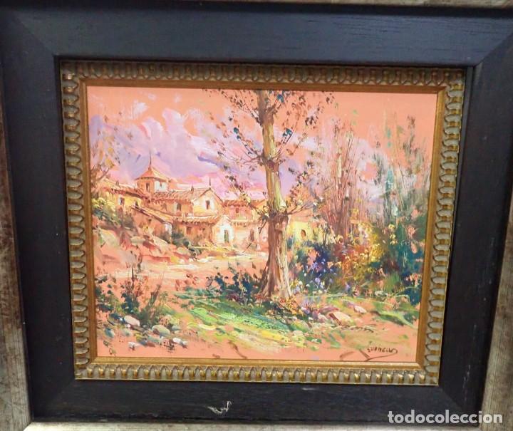 Arte: &Oacute;leo sobre lienzo firmado cuenca - Foto 2