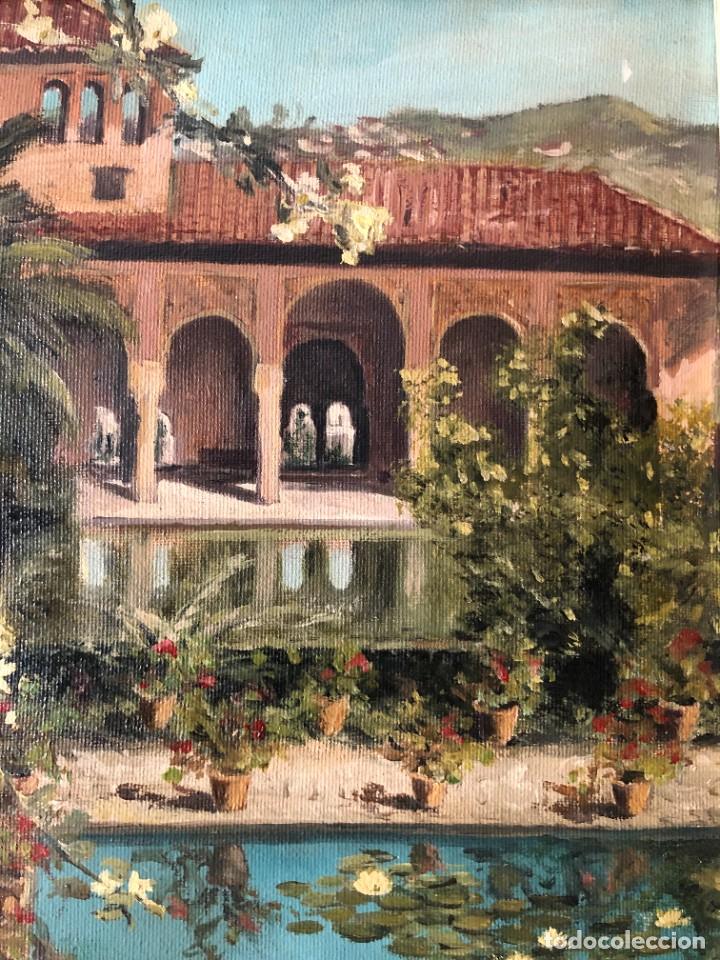 Arte: OLEO LIENZO ALHAMBRA GRANADA - Foto 2