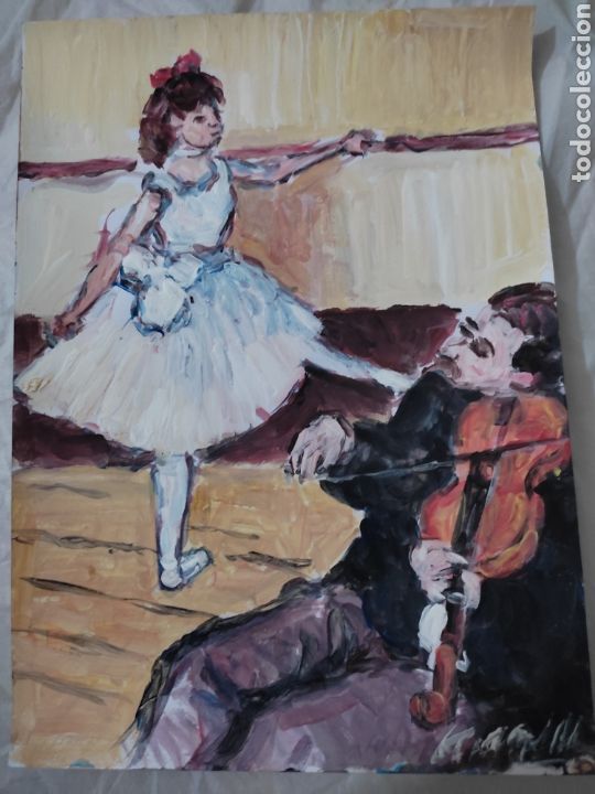 Arte: Bailarina y violinista (original ) - Foto 1