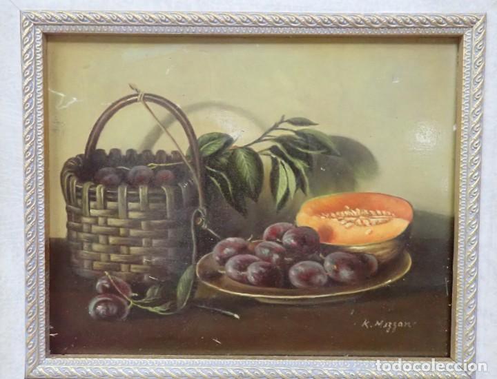 Arte: &Oacute;leo sobre tabla firma a catalogar 196 - Foto 3