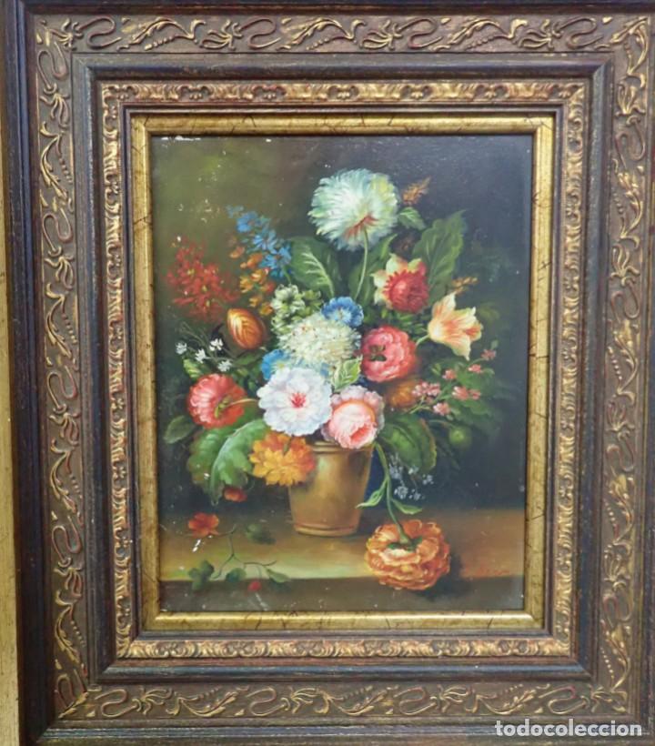 Arte: &Oacute;leo sobre tabla firma a catalogar 197 - Foto 2