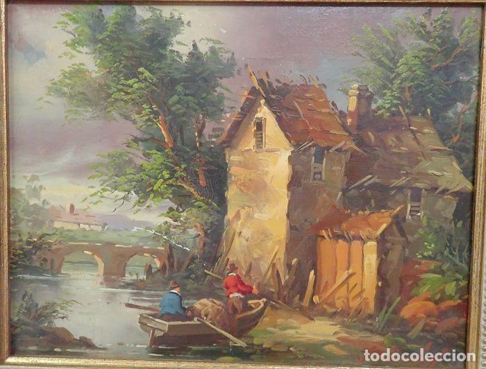 Arte: &Oacute;leo sobre lienzo J.Van .Ley - Foto 3
