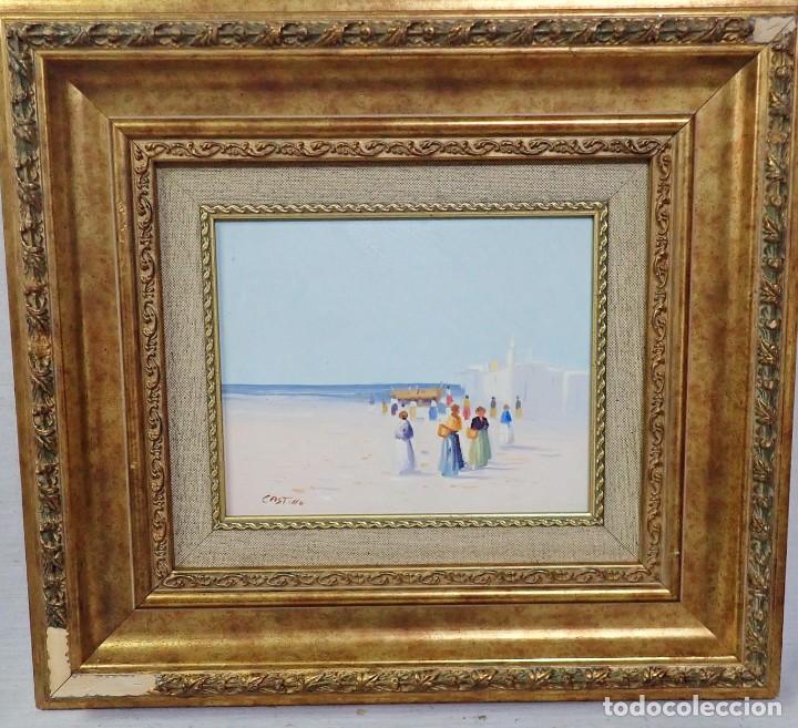 Arte: &Oacute;leo sobre lienzo Castillo - Foto 1