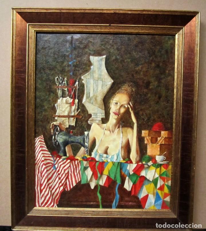Arte: Cuadro La So&ntilde;adora, firmado - Foto 2