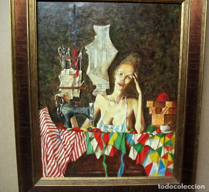 Arte: Cuadro La So&ntilde;adora, firmado - Foto 3