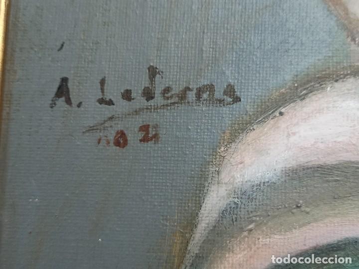 Arte: Mujer tocando el laud. A. Ledesma. Cuadros - Foto 3