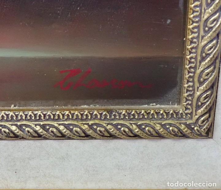 Arte: &Oacute;leo sobre tabla firma a catalogar - Foto 3