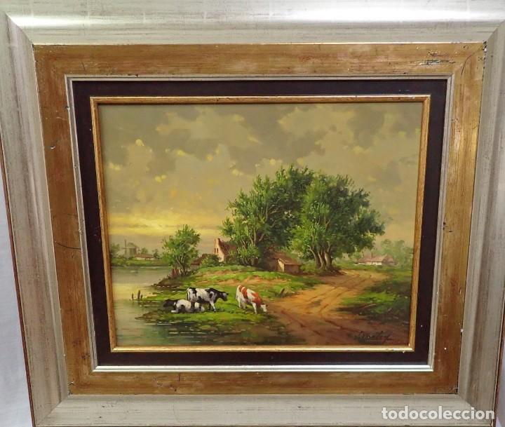 Arte: &Oacute;leo sobre lienzo J.Van .Ley - Foto 1