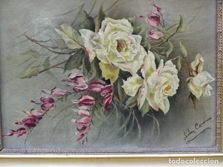 Arte: Rosas oleo/tabla S-XIX - Foto 5