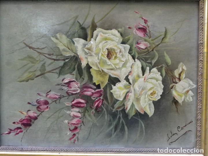 Arte: Rosas oleo/tabla S-XIX - Foto 6