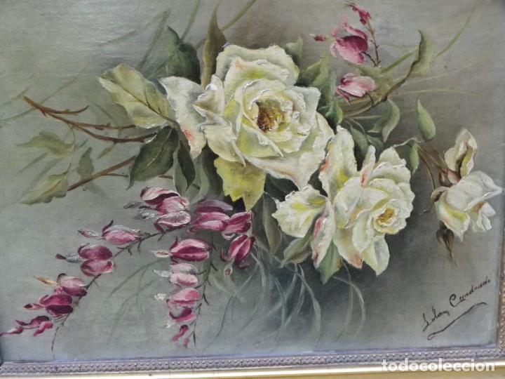 Arte: Rosas oleo/tabla S-XIX - Foto 9