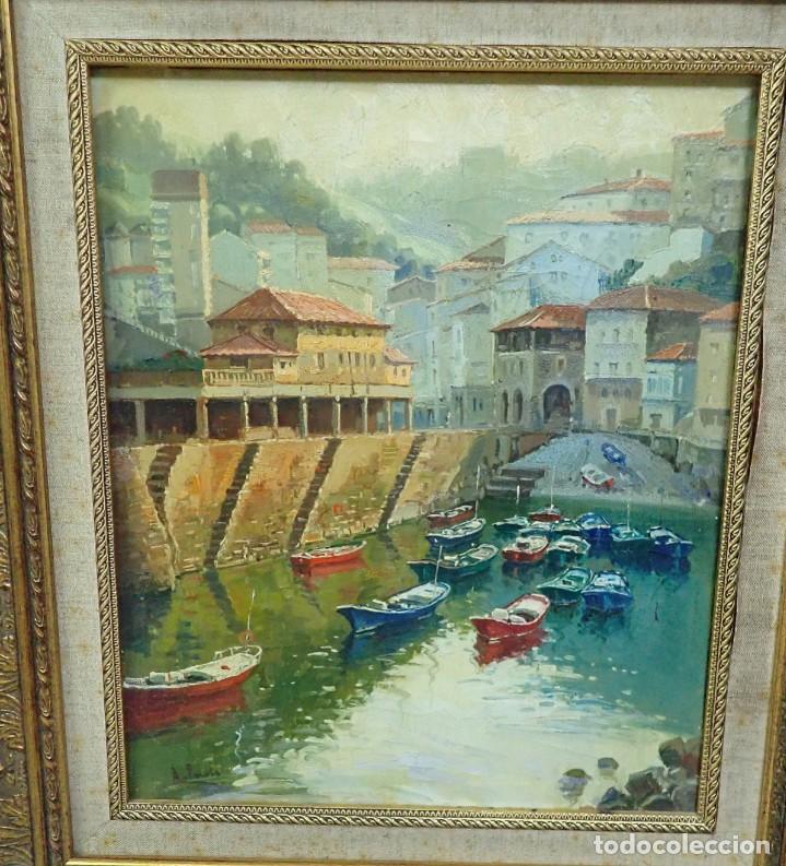 Arte: &Oacute;leo sobre lienzo firma a catalogar - Foto 2
