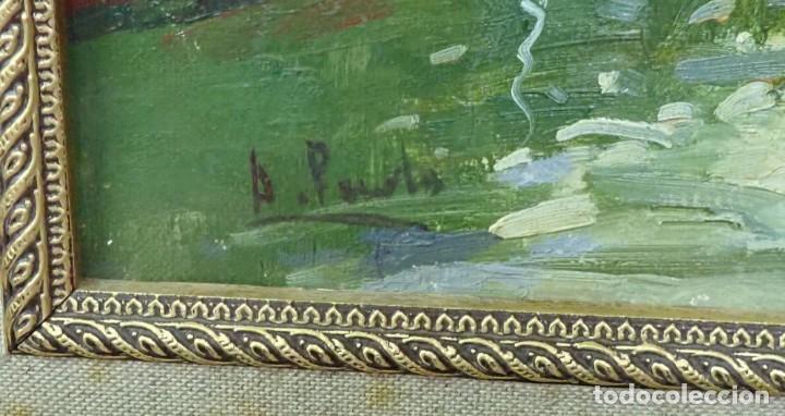 Arte: &Oacute;leo sobre lienzo firma a catalogar - Foto 3