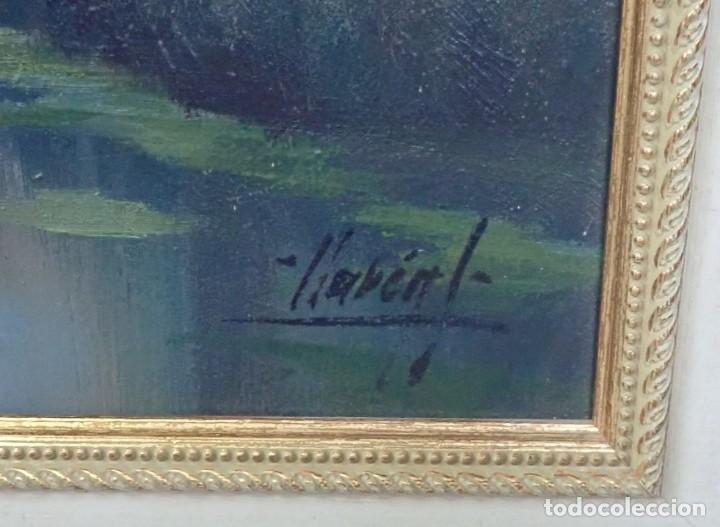 Arte: &Oacute;leo sobre tablex firma a catalogar llorent - Foto 3