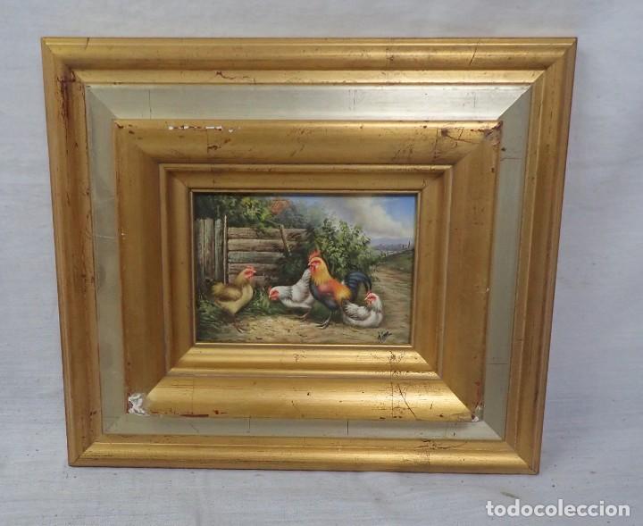 Arte: &Oacute;leo sobre tabla firma a catalogar - Foto 1
