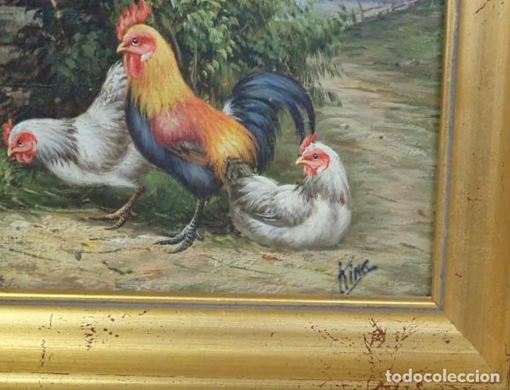 Arte: &Oacute;leo sobre tabla firma a catalogar - Foto 3