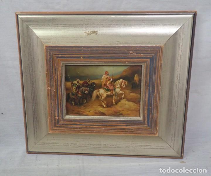 Arte: &Oacute;leo sobre tabla firma a catalogar - Foto 1