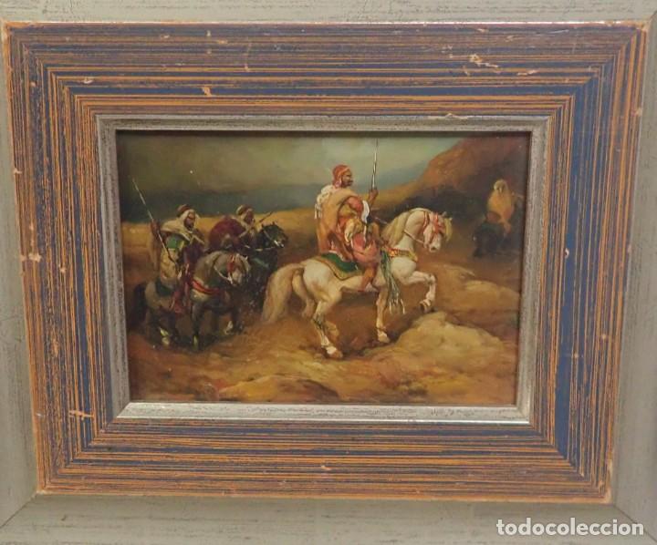 Arte: &Oacute;leo sobre tabla firma a catalogar - Foto 2