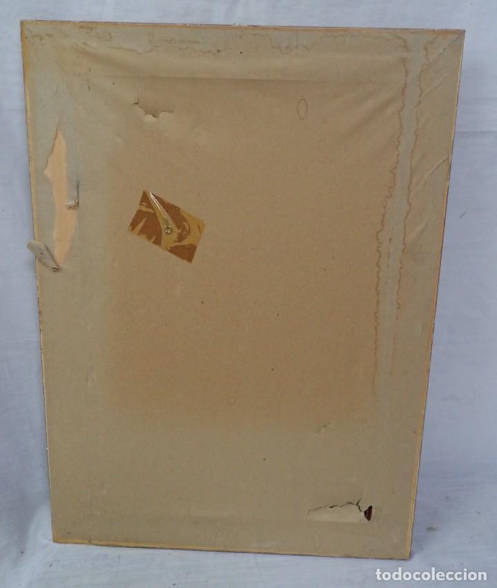 Arte: &Oacute;leo sobre tabla firma a catalogar - Foto 4