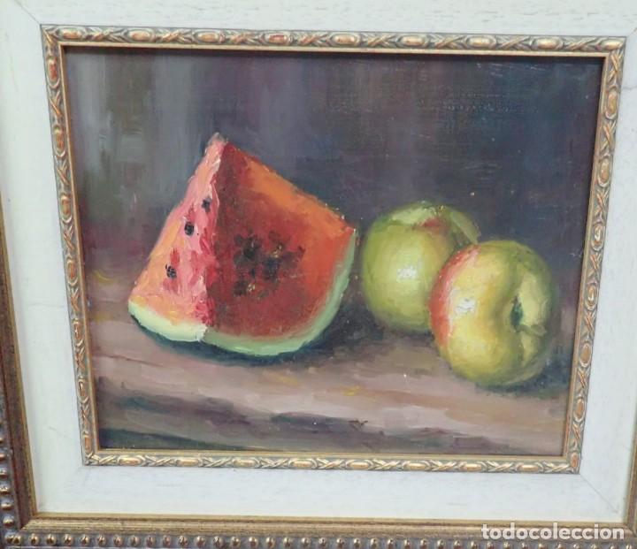Arte: &Oacute;leo sobre tabla firma a catalogar - Foto 2