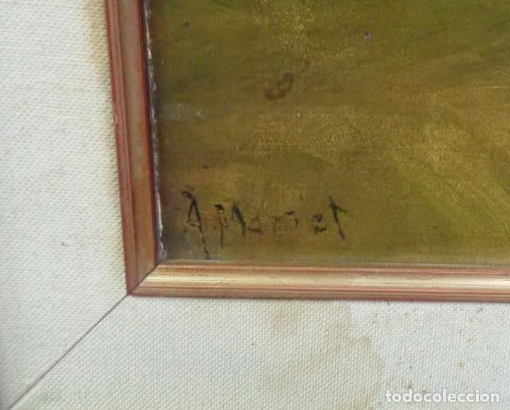Arte: oleo sobre tabla firma a.manet - Foto 3