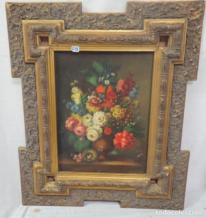 Arte: &Oacute;leo sobre tabla firma a catalogar - Foto 1