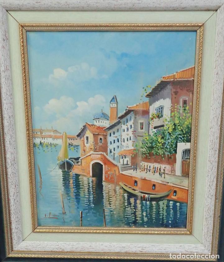 Arte: &Oacute;leo sobre lienzo firma a catalogar - Foto 2