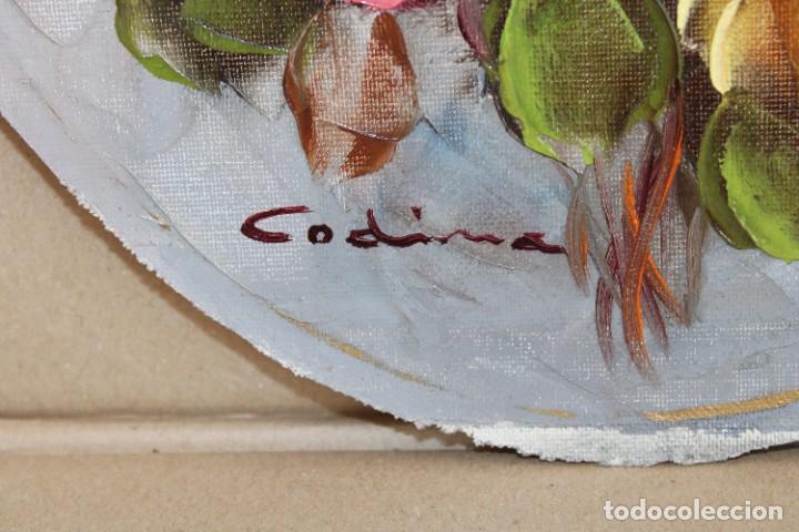 Arte: FIRMADO CODINA. OLEO SOBRE TABLA ENTELADA. ROSAS - Foto 2