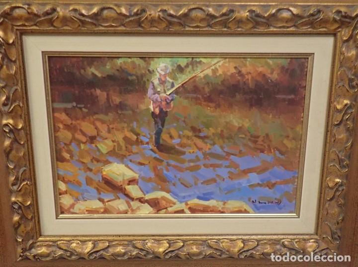 Arte: &Oacute;leo sobre lienzo firma a catalogar - Foto 2