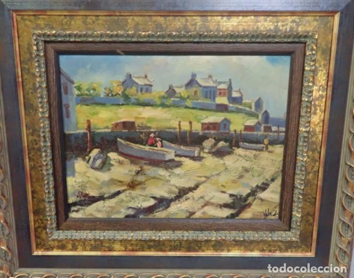 Arte: &Oacute;leo sobre lienzo firma a catalogar - Foto 1