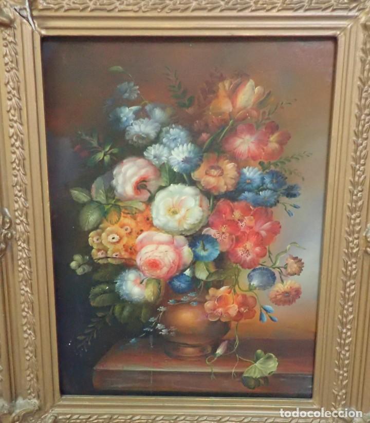Arte: &Oacute;leo sobre tabla firma a catalogar - Foto 2