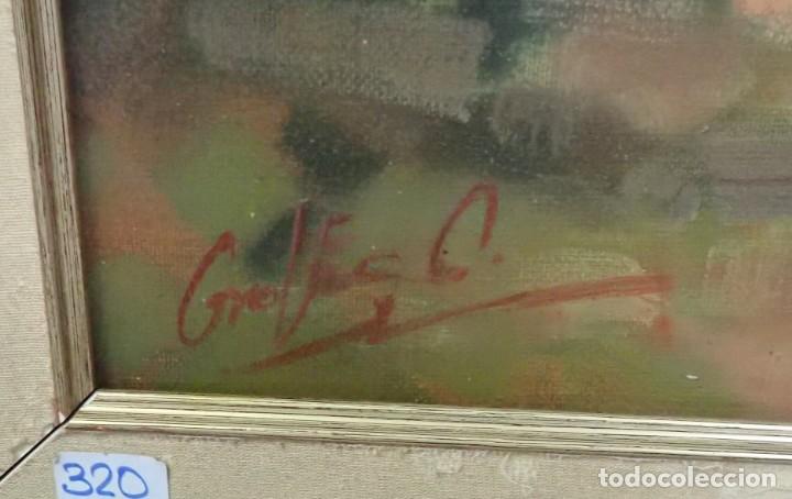 Arte: &Oacute;leo sobre tabla firma a catalogar - Foto 3