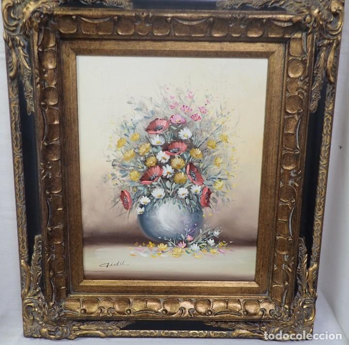 Arte: &Oacute;leo sobre lienzo firma a catalogar - Foto 2