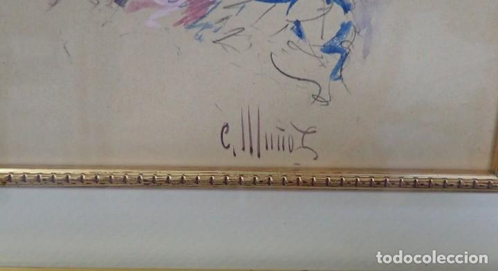 Arte: &Oacute;leo sobre tabla firma a catalogar - Foto 2