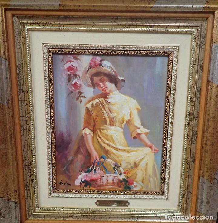 Arte: &Oacute;leo sobre tabla firma a catalogar - Foto 2