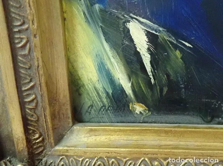 Arte: oleo sobre tabla firma a catalogar - Foto 3