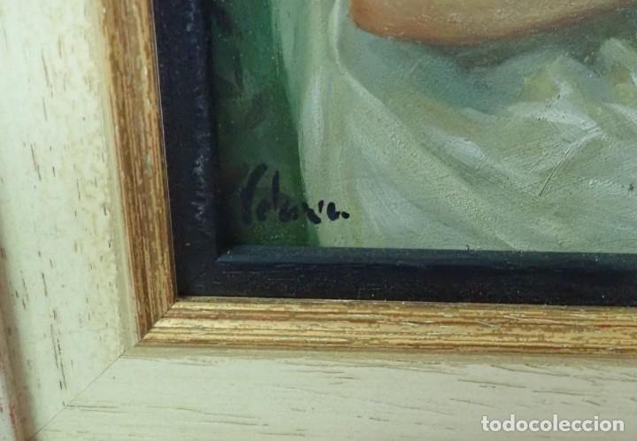 Arte: &Oacute;leo sobre tabla firma a catalogar - Foto 2